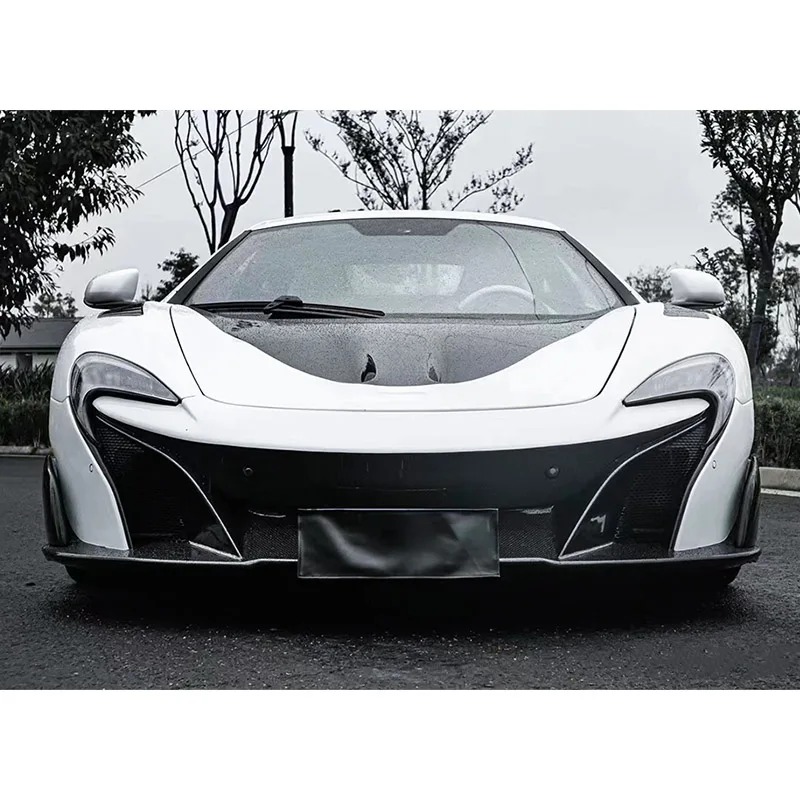 High Quality Dry Carbon Fiber 675LT Kits for 650S Sports Design Style Including Bumper Lip Side Skirt Wing Bonnet Hood